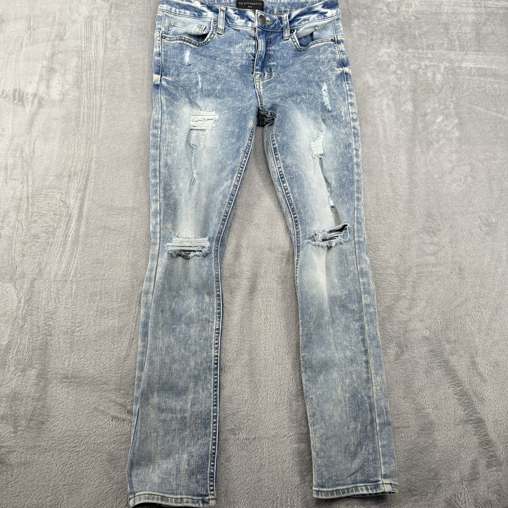 No Boundaries Skinny Jeans Men's Distressed Slim Fit 30x32 Show (30x28)